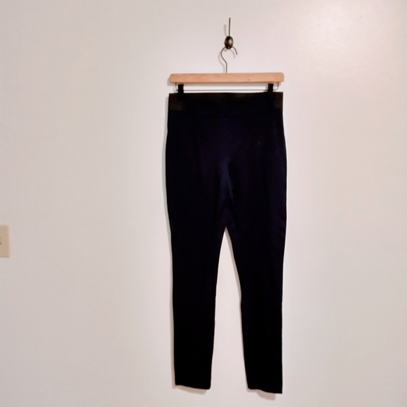 Talbots Pants - Talbot's Navy leggings dress pants with black elastic waistband size medium